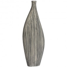 Modern Stone Style Flat Broad Asymmetrical Vase